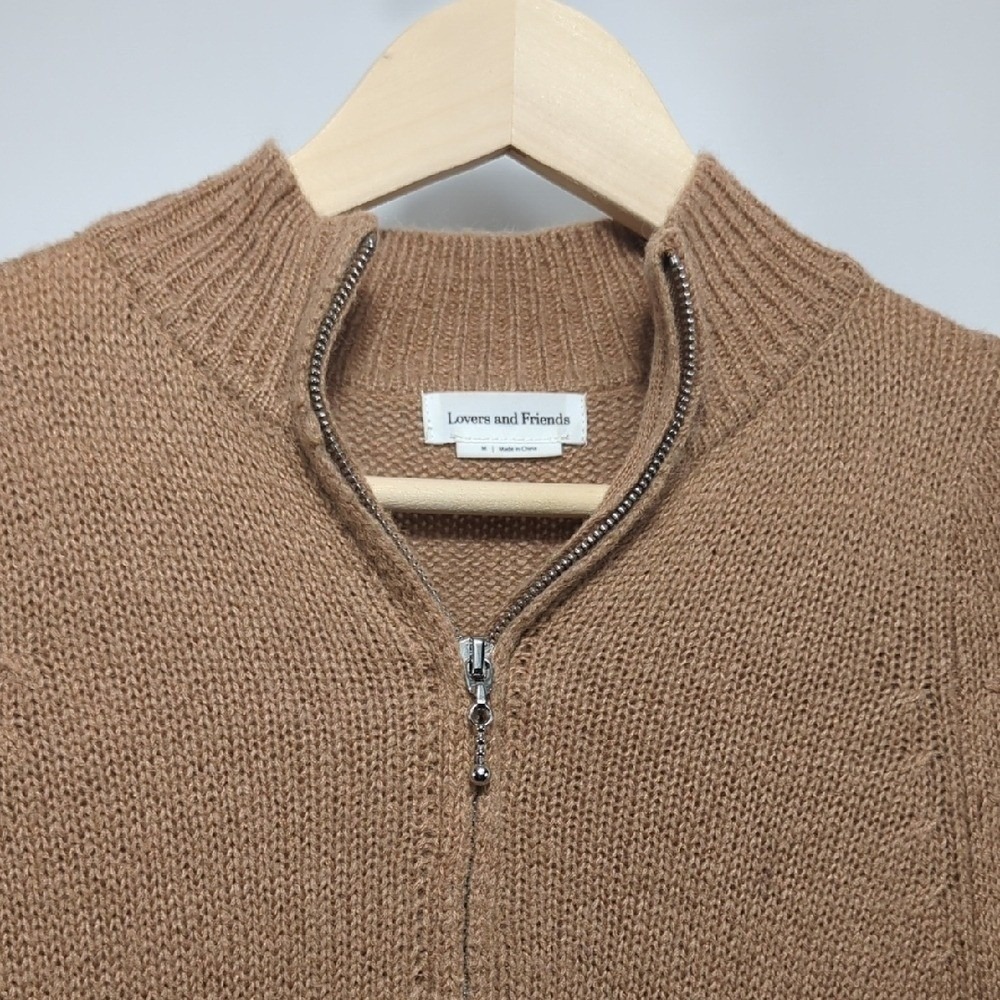 Lovers and Friends Anthea Sweater Dress Camel Medium‎ Cozy Warm Fall Cabincore - Picture 7 of 16